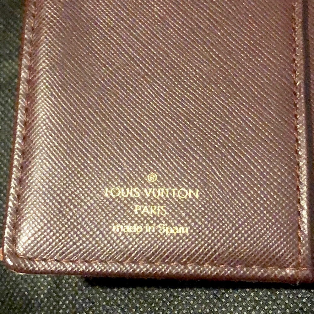LOUIS VUITTON Mini Lin Red Agenda Binder Passport Holder Credit Card Wallet AUTH - Picture 7 of 17